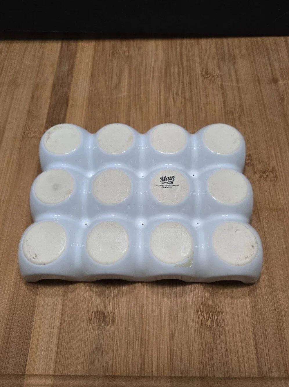 White Ceramic Egg Crate  12 Tray Holder Easter Egg Tray Large multipurpose